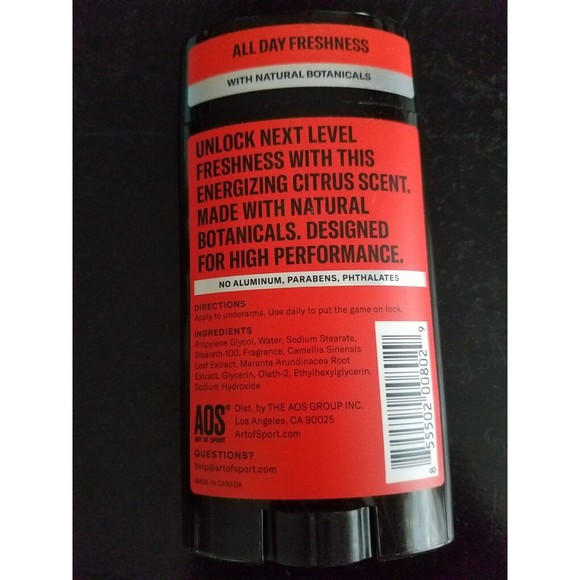 AOS Art Of Sport Grooming Aos Art Of Sport Deodorant Aluminum Free